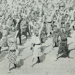 朝起會<br>Morning exercise at a primary school in Akasaka<br>Source: 兒童の衛生, 1921