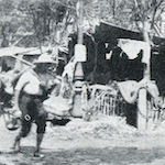 淺草公園内 九月七日<br>Makeshift shelters inside Asakusa Park, 7 September 1923<br>Source: 大正大震災誌  警示廳, 1925