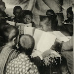 A class-room in tent (Ryuhoku Primary School in Asakusa Ward)<br>Source: Home Office, <i>The Great Earthquake of 1923 in Japan</i>, 1926